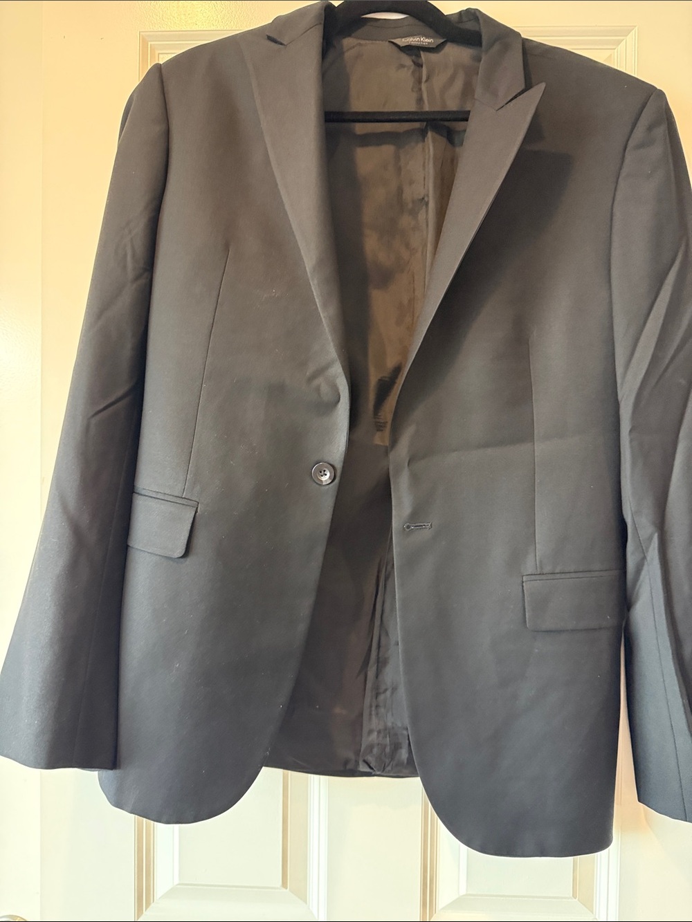 Calvin Klein Men's Black Single-Button Blazer
